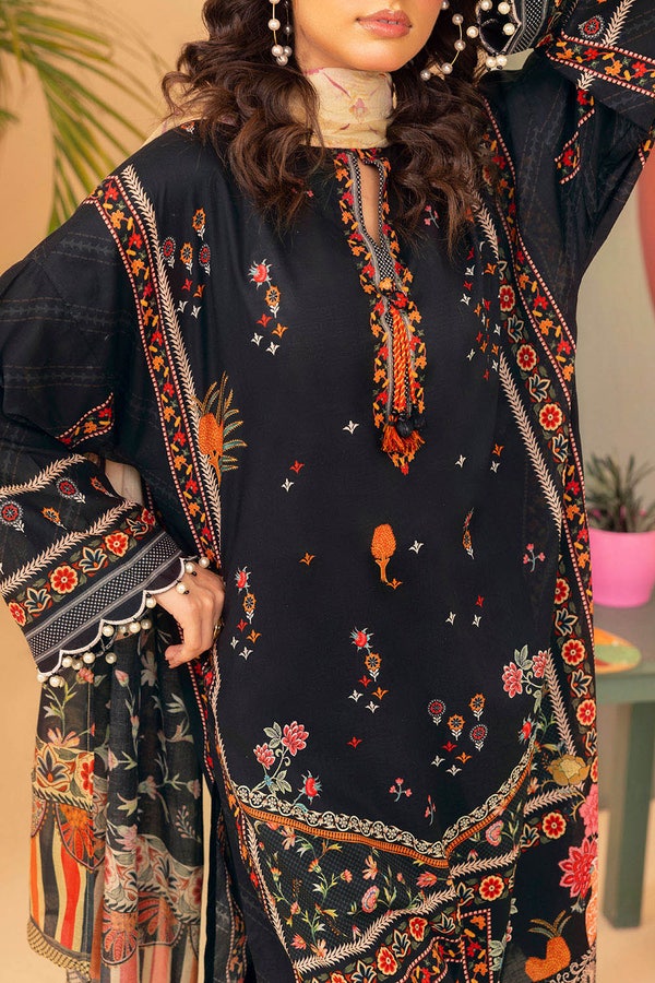 3 Piece Unstitched Printed Lawn Suit ML-52014